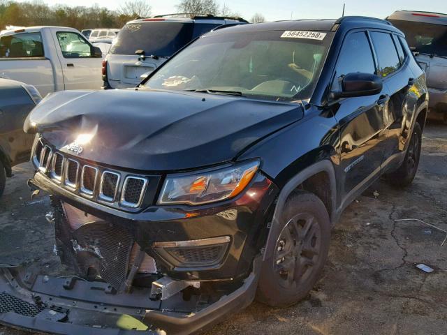 3C4NJCAB7JT122878 - 2018 JEEP COMPASS SP შავი ფოტო 2