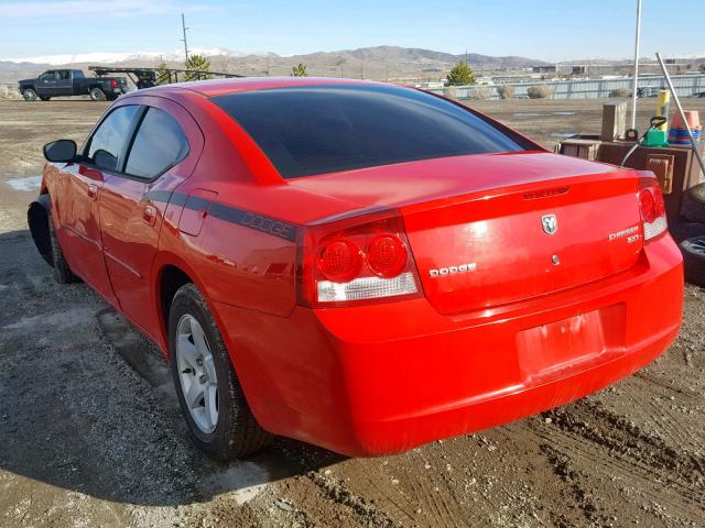 2B3CA3CV1AH309798 - 2010 DODGE CHARGER SX RED photo 3