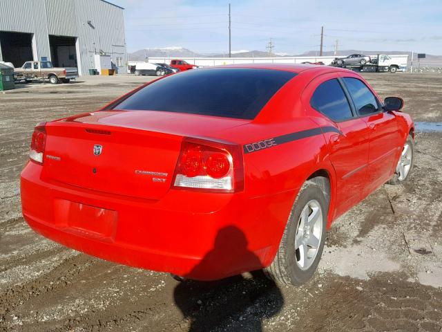 2B3CA3CV1AH309798 - 2010 DODGE CHARGER SX RED photo 4