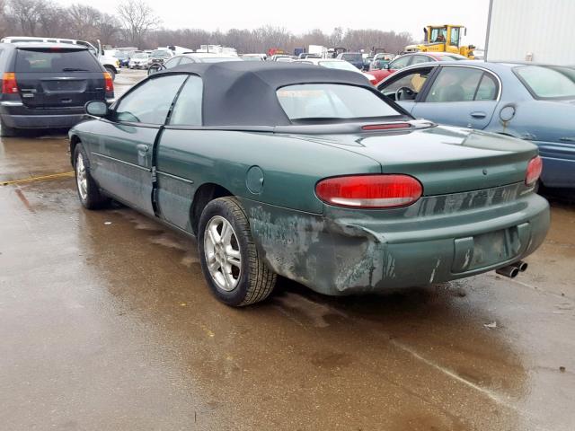 3C3EL55H4VT533864 - 1997 CHRYSLER SEBRING JX GREEN photo 3