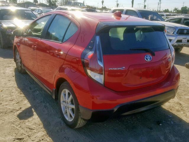 JTDKDTB32H1590911 - 2017 TOYOTA PRIUS C RED photo 3