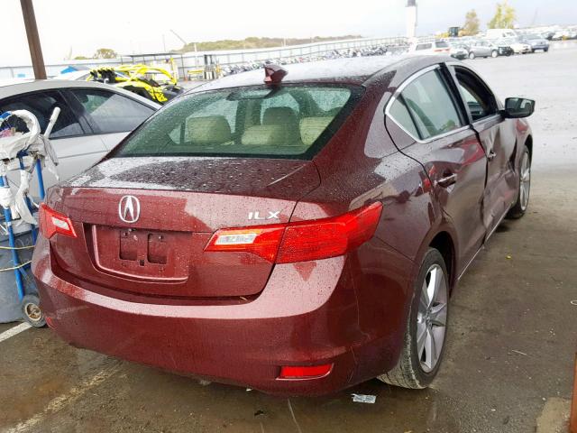 19VDE1F7XEE010359 - 2014 ACURA ILX 20 TEC BURGUNDY photo 4