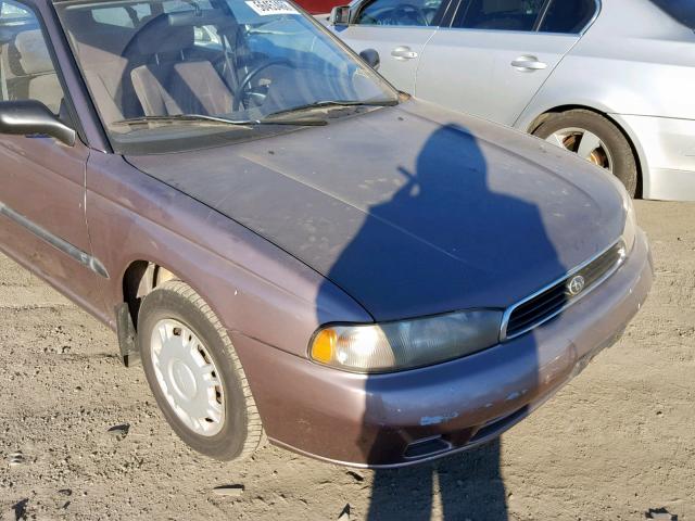 4S3BK4353T7313931 - 1996 SUBARU LEGACY L GRAY photo 9