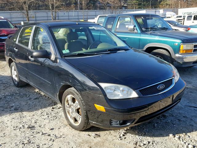 1FAHP34N67W317039 - 2007 FORD FOCUS ZX4 BLACK photo 1