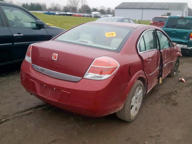 1G8ZS57N77F174021 - 2007 SATURN AURA XE RED photo 4