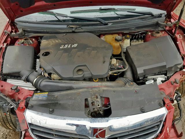 1G8ZS57N77F174021 - 2007 SATURN AURA XE RED photo 7