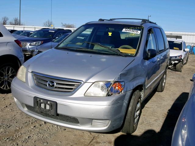 JM3LW28G0Y0127066 - 2000 MAZDA MPV WAGON SILVER photo 2