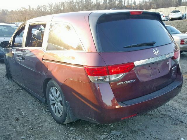 5FNRL5H3XGB116909 - 2016 HONDA ODYSSEY SE MAROON photo 3