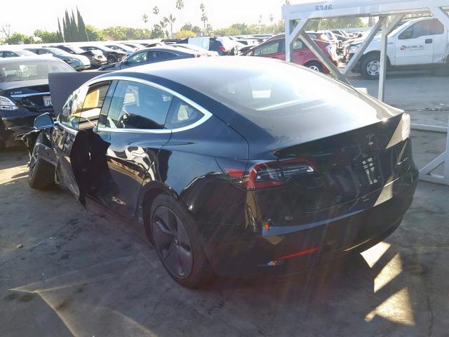 5YJ3E1EB5JF092952 - 2018 TESLA MODEL 3 BLACK photo 3