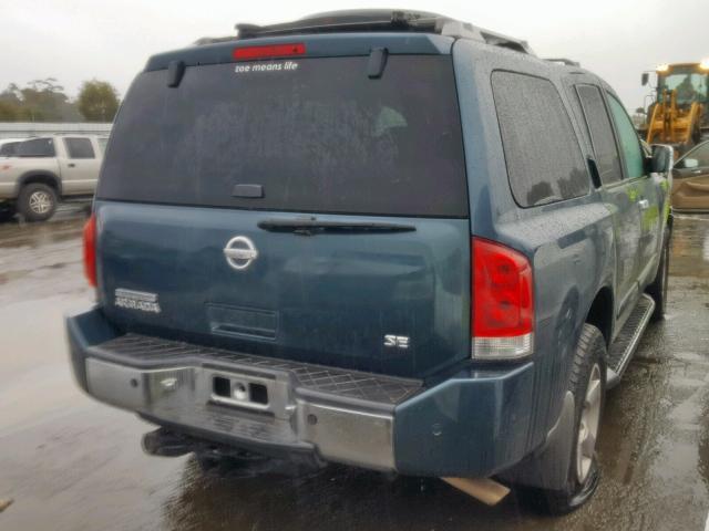 5N1AA08B34N732294 - 2004 NISSAN ARMADA SE GREEN photo 4