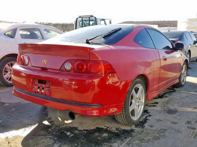 JH4DC530X5S015570 - 2005 ACURA RSX TYPE-S RED photo 4