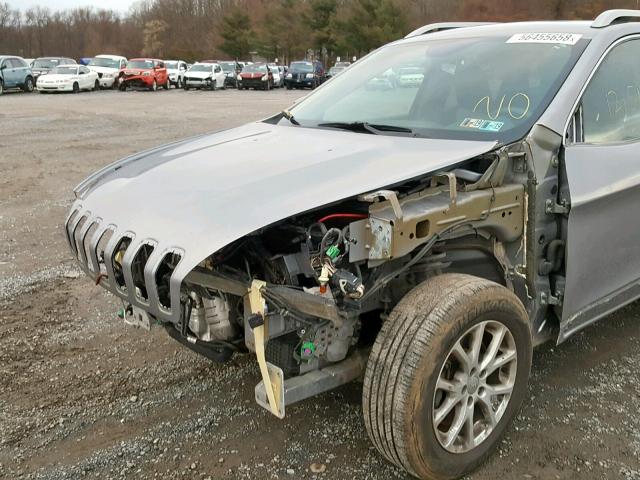 1C4PJMCB2EW107118 - 2014 JEEP CHEROKEE L SILVER photo 10