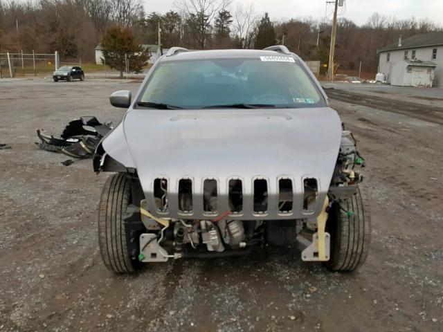 1C4PJMCB2EW107118 - 2014 JEEP CHEROKEE L SILVER photo 9