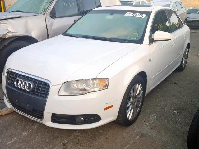 WAUAF78E08A158885 - 2008 AUDI A4 2.0T WHITE photo 2