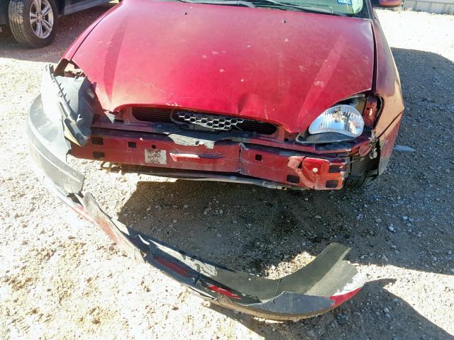 1FAFP55281A251203 - 2001 FORD TAURUS SES RED photo 9