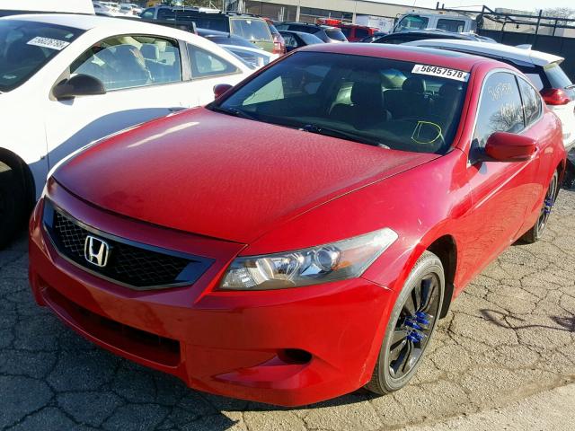 1HGCS11858A014212 - 2008 HONDA ACCORD EXL RED photo 2