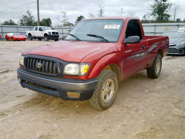 5TENL42N91Z779980 - 2001 TOYOTA TACOMA RED photo 2
