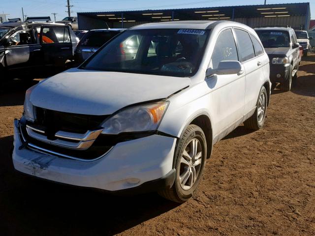 JHLRE3H70BC010608 - 2011 HONDA CR-V EXL WHITE photo 2