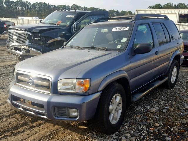 JN8DR09X22W651917 - 2002 NISSAN PATHFINDER BLUE photo 2