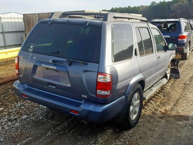 JN8DR09X22W651917 - 2002 NISSAN PATHFINDER BLUE photo 4