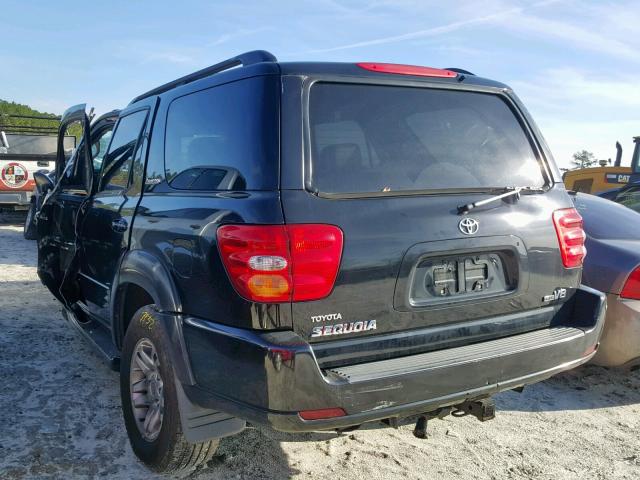 5TDZT38A33S185272 - 2003 TOYOTA SEQUOIA LI BLACK photo 3