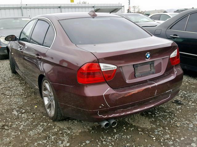 WBAVB33566PS11497 - 2006 BMW 330 I BURGUNDY photo 3