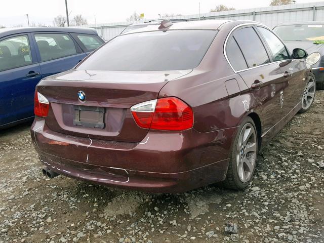 WBAVB33566PS11497 - 2006 BMW 330 I BURGUNDY photo 4