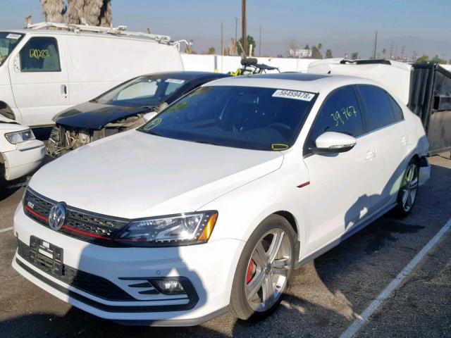 3VW4T7AJ7GM222189 - 2016 VOLKSWAGEN JETTA GLI WHITE photo 2