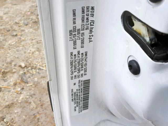 ZFBERFAT4G6C22075 - 2016 RAM PROMASTER 白色 照片 10