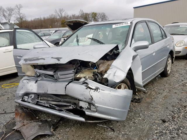 2HGES26823H576408 - 2003 HONDA CIVIC EX SILVER photo 2