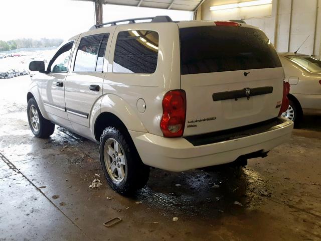 1D8HB48P57F537333 - 2007 DODGE DURANGO SL WHITE photo 3