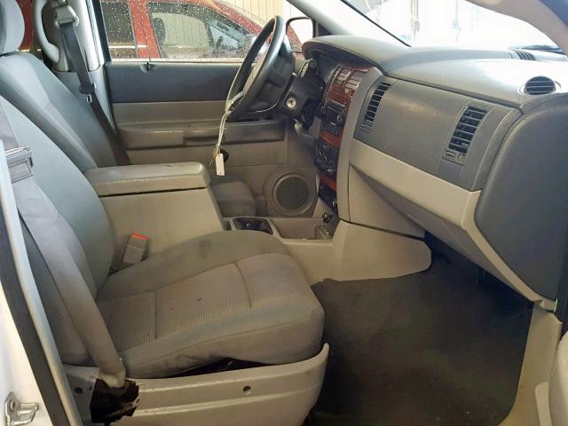 1D8HB48P57F537333 - 2007 DODGE DURANGO SL WHITE photo 5