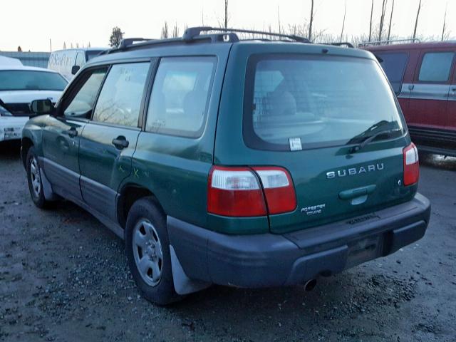 JF1SF63501G711455 - 2001 SUBARU FORESTER L GREEN photo 3