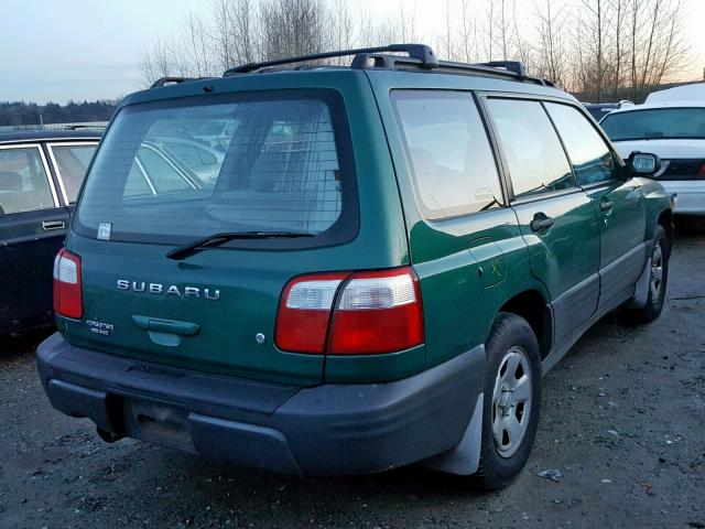 JF1SF63501G711455 - 2001 SUBARU FORESTER L GREEN photo 4