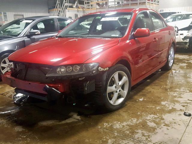 1YVHP80C575M05852 - 2007 MAZDA 6 RED photo 2