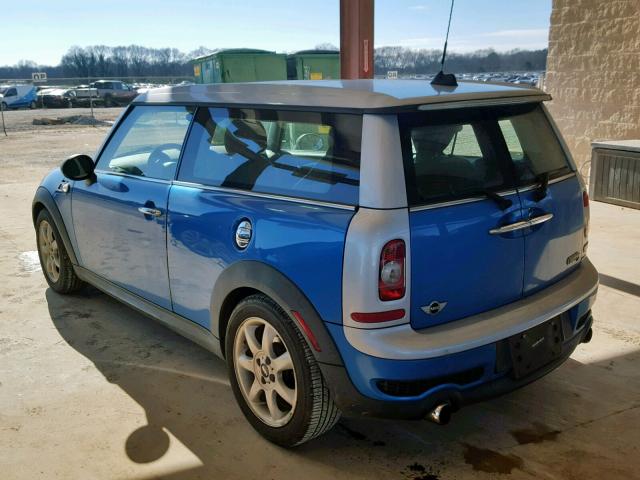 WMWMM33588TP89438 - 2008 MINI COOPER S C BLUE photo 3