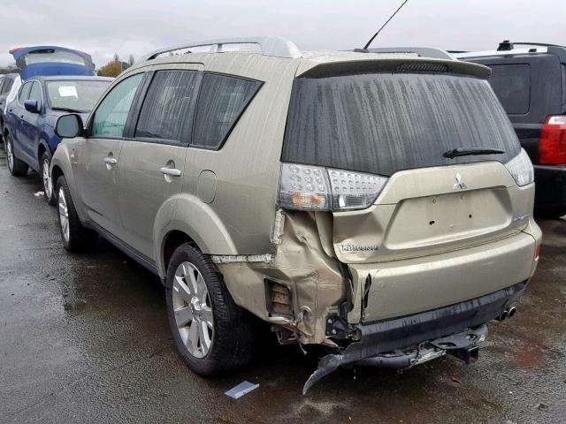 JA4MT41X58Z001660 - 2008 MITSUBISHI OUTLANDER GOLD photo 3