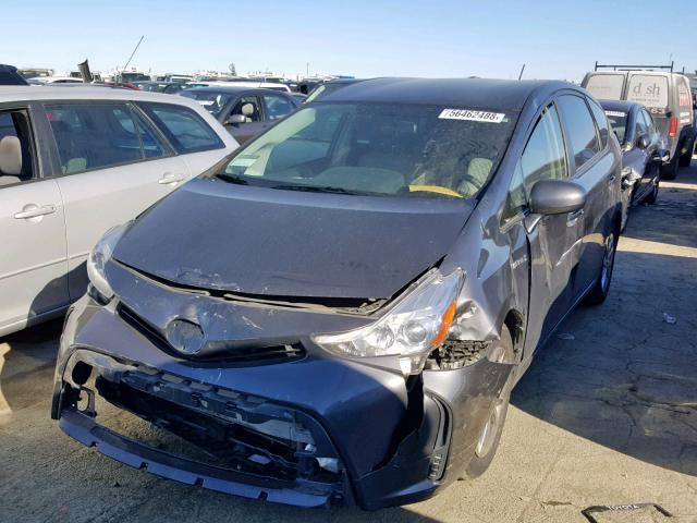 JTDZN3EU8FJ023311 - 2015 TOYOTA PRIUS V CHARCOAL photo 2