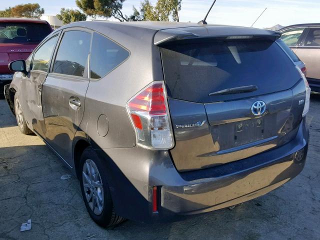 JTDZN3EU8FJ023311 - 2015 TOYOTA PRIUS V CHARCOAL photo 3