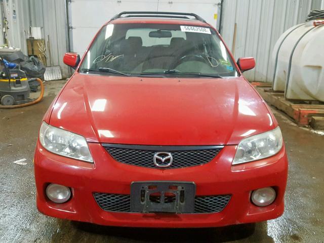 JM1BJ246121486220 - 2002 MAZDA PROTEGE PR RED photo 9