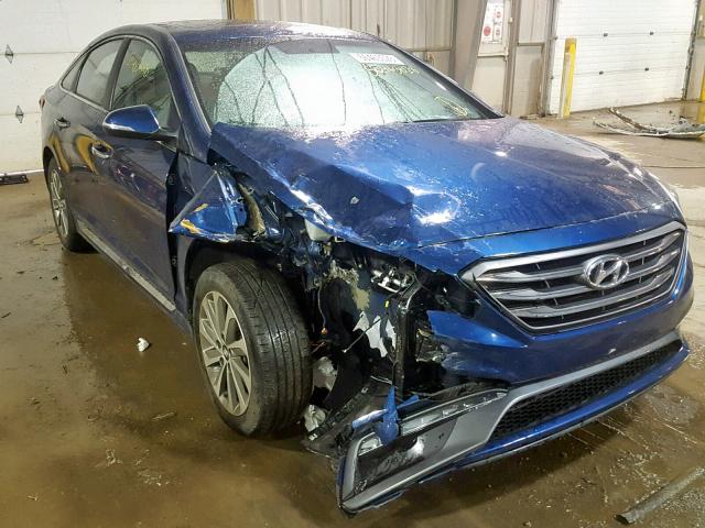 5NPE34AF3GH427175 - 2016 HYUNDAI SONATA SPO BLUE photo 1