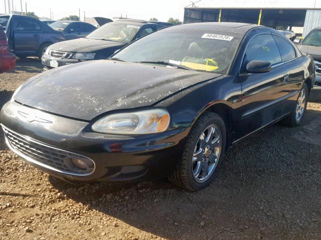 4C3AG52H61E049419 - 2001 CHRYSLER SEBRING LX BLACK photo 2