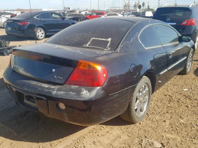 4C3AG52H61E049419 - 2001 CHRYSLER SEBRING LX BLACK photo 4