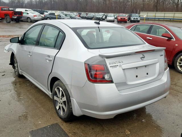 3N1AB6AP3CL635009 - 2012 NISSAN SENTRA 2.0 SILVER photo 3