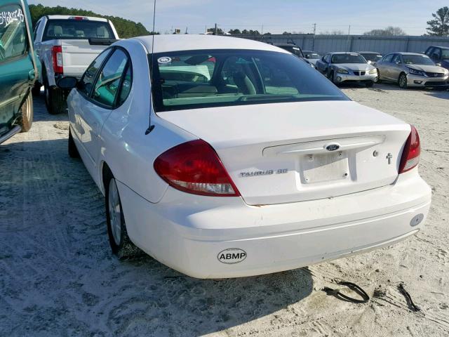 1FAFP53U55A252187 - 2005 FORD TAURUS SE WHITE photo 3