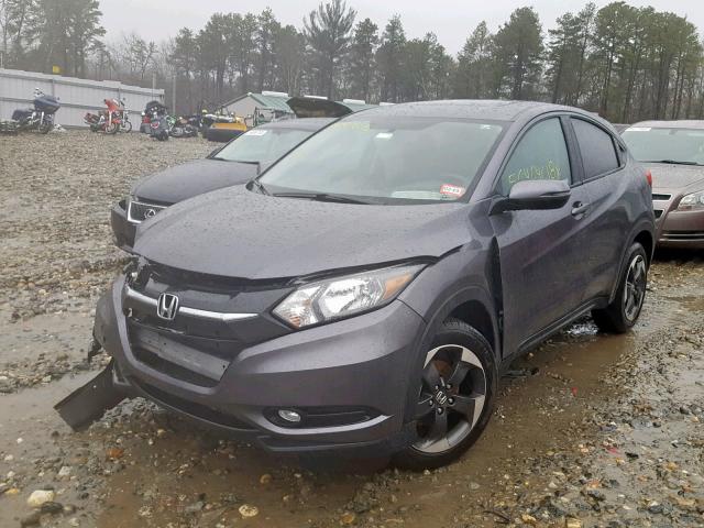 3CZRU6H53JM730525 - 2018 HONDA HR-V EX GRAY photo 2