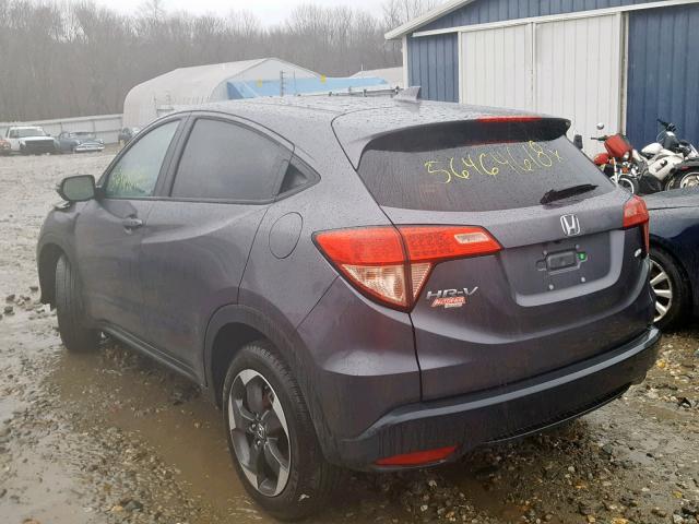 3CZRU6H53JM730525 - 2018 HONDA HR-V EX GRAY photo 3