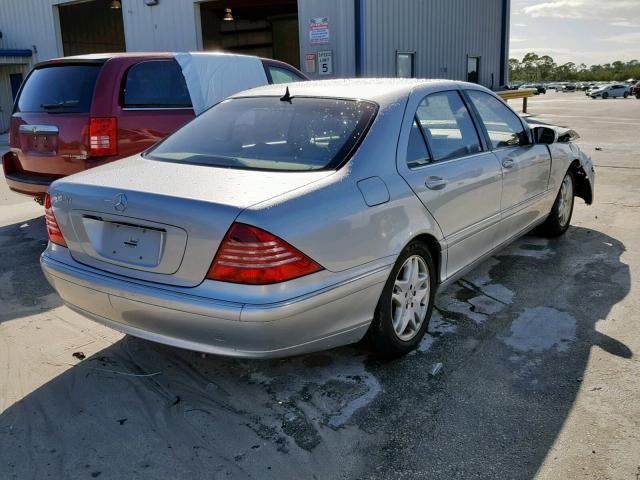 WDBNG70JX3A338523 - 2003 MERCEDES-BENZ S 430 SILVER photo 4