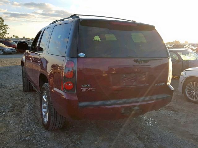 1GKFK13077J334475 - 2007 GMC YUKON BURGUNDY photo 3