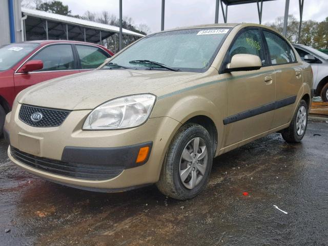 KNADE123886341975 - 2008 KIA RIO BASE GOLD photo 2